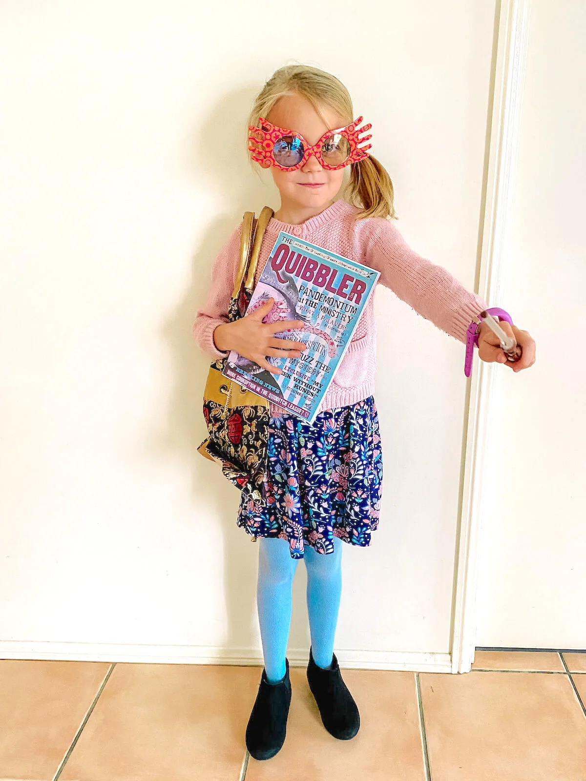 little girl dressed as luna lovegood for book week