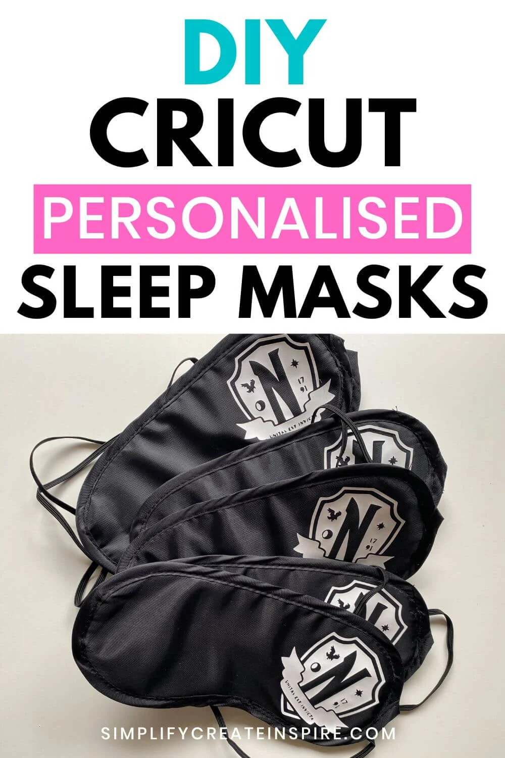 diy cricut sleep masks - personalised diy sleep masks.