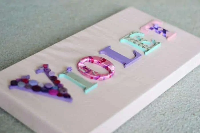 Handmade DIY Name sign