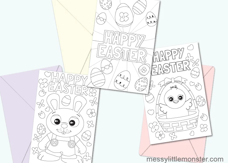 happy easter colouring pages