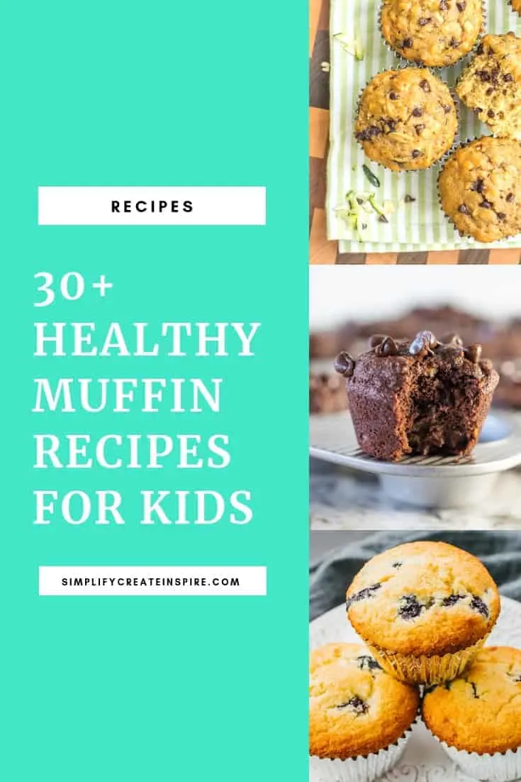 Healthy Muffins For Kids for snacks, school lunches and on the go #healthymuffinrecipes #muffinrecipesforkids