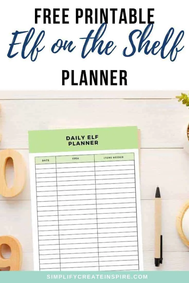 elf on the shelf planner