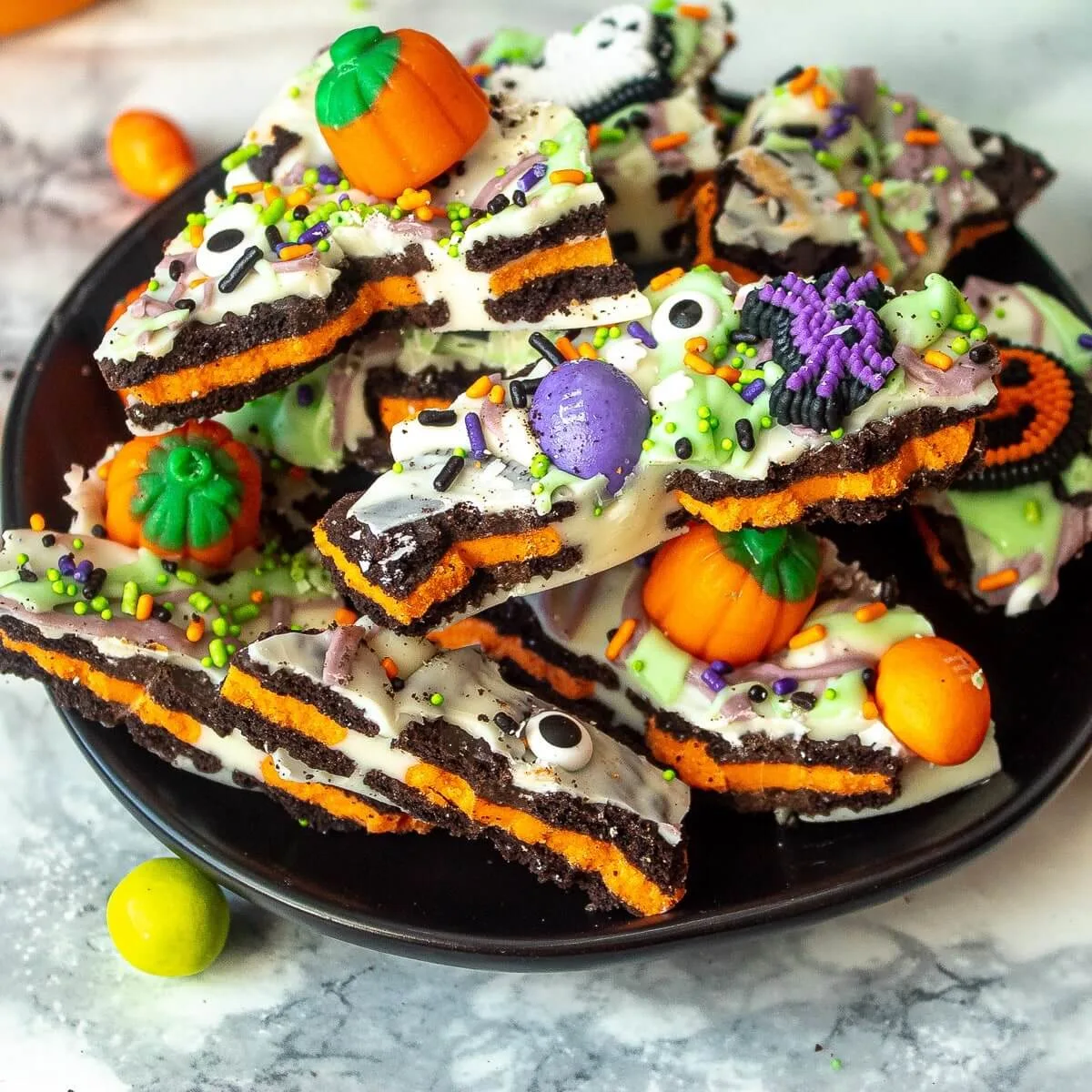 halloween white chocolate bark