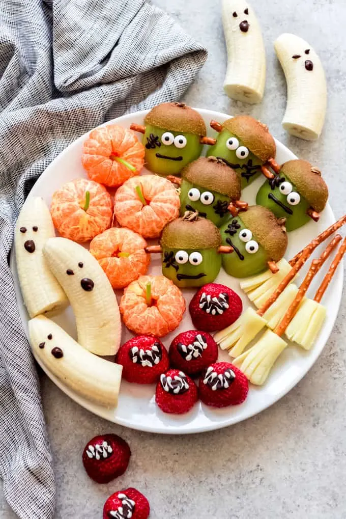 healthy halloween fruit platter