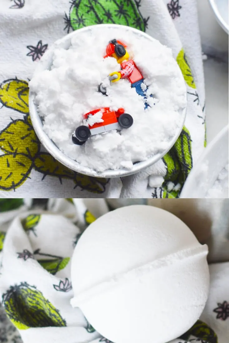 DIY lego man bath bombs