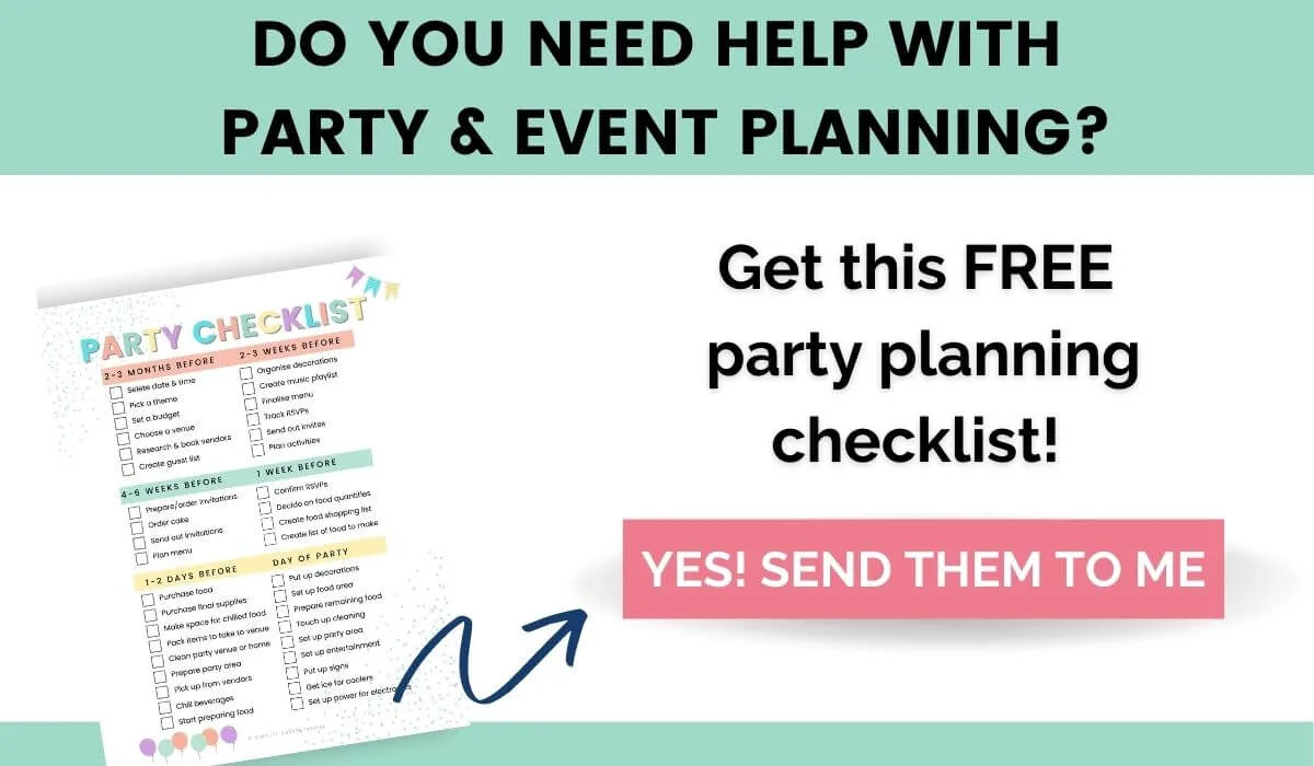 free printable birthday party checklist