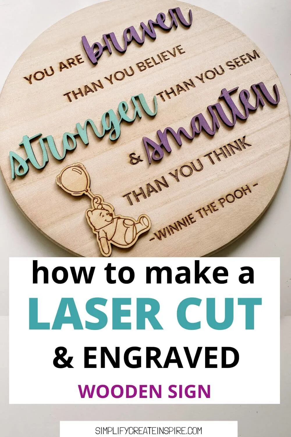 pinterest image - how to make a laser cut wooden sign