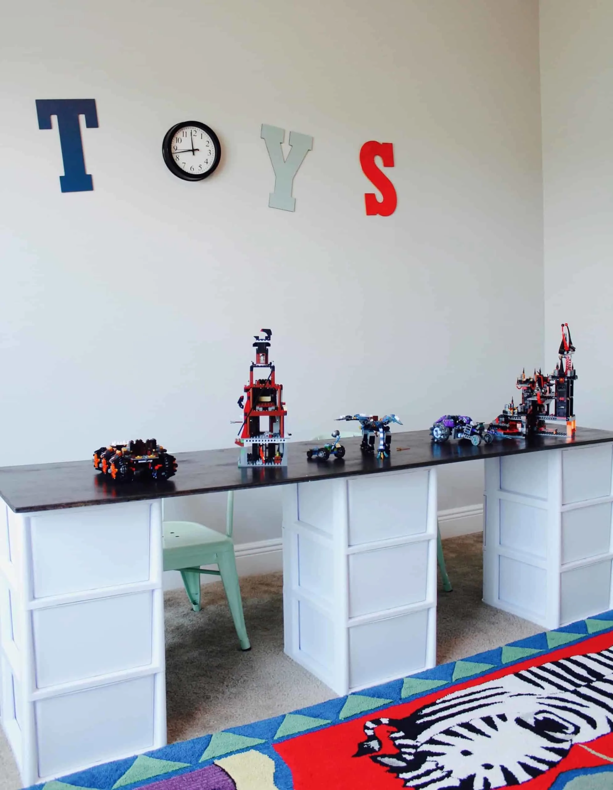 DIY lego storage desk