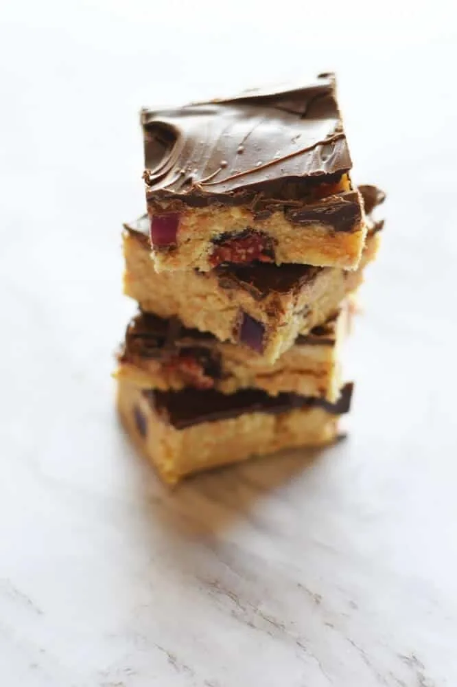 stacked turkish delight slice pieces