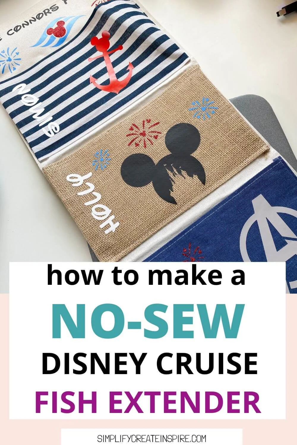 how to make a no sew disney fish extender hanger.