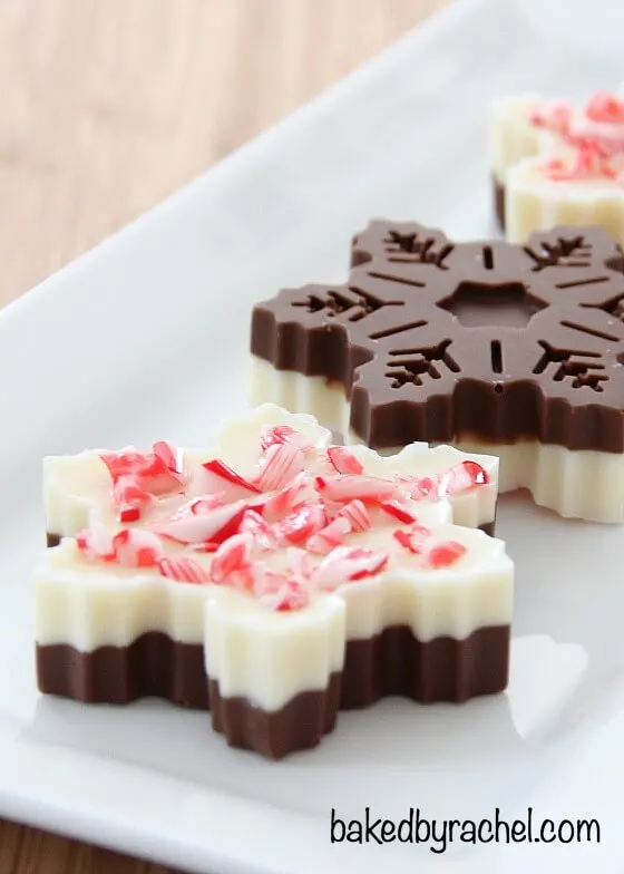 snowflake peppermint bark