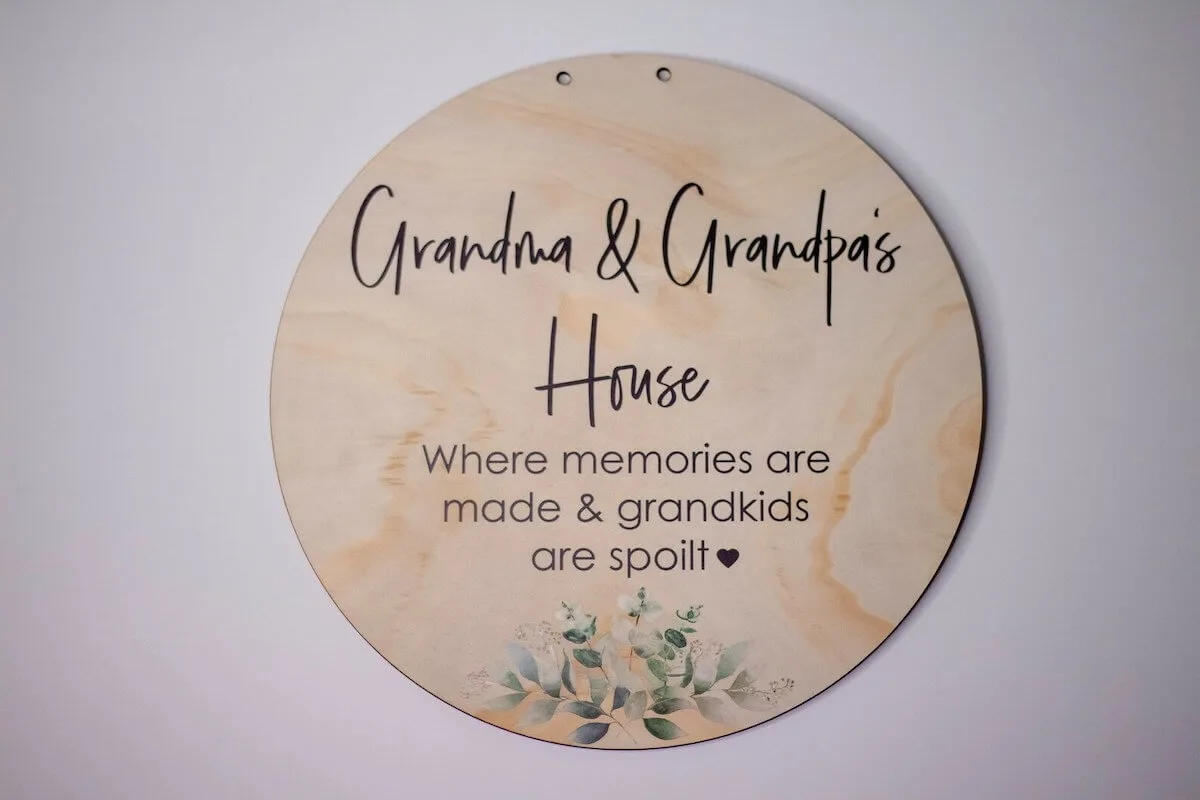 grandparent house sign