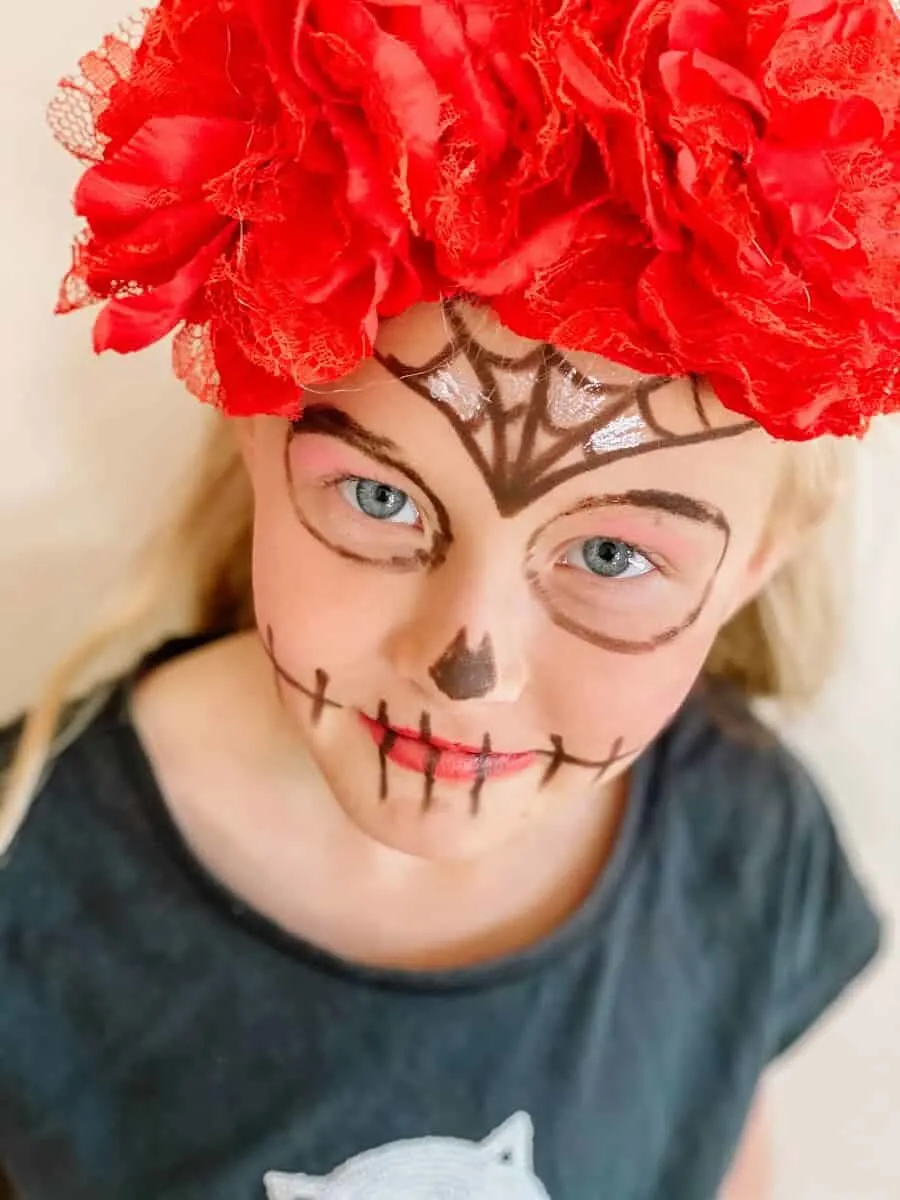 simple sugar skull makeup costume diy (8)