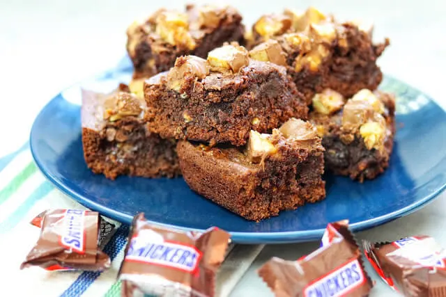 snickers brownies