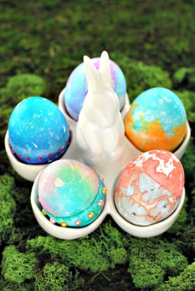 stained glass bleeding tissue paper eggs