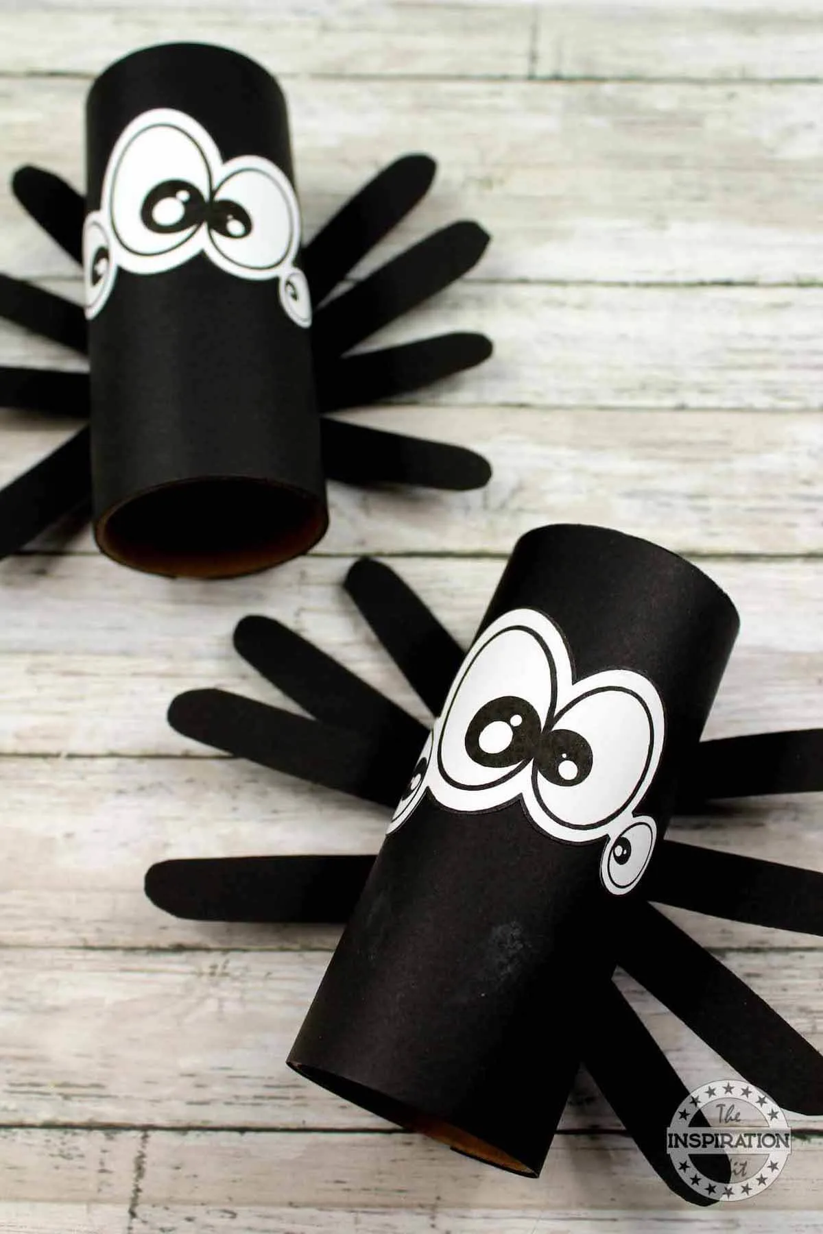 toilet roll spider craft