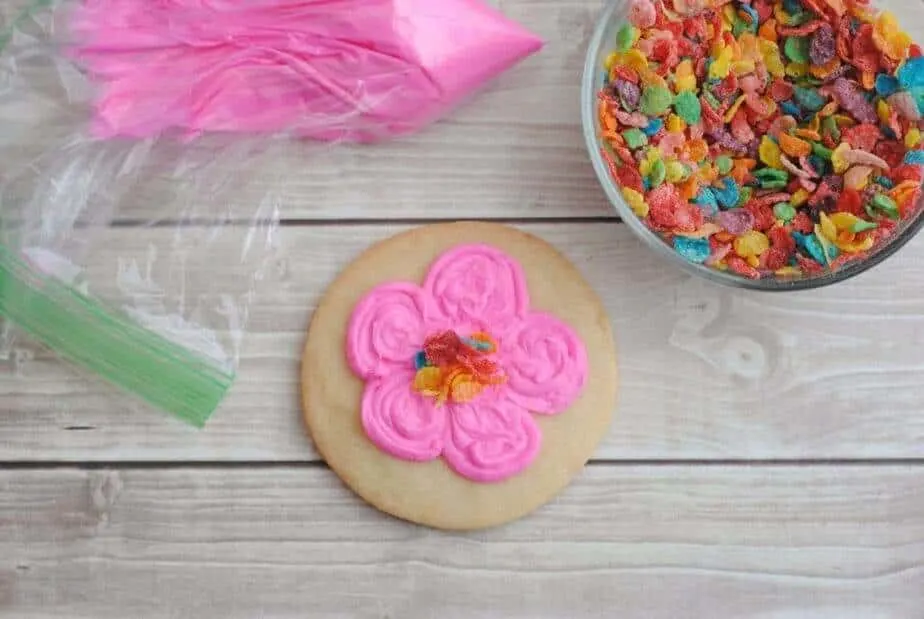 Trolls flower cookies