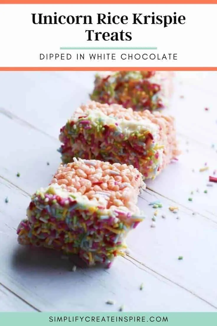 Unicorn rice krispie treats