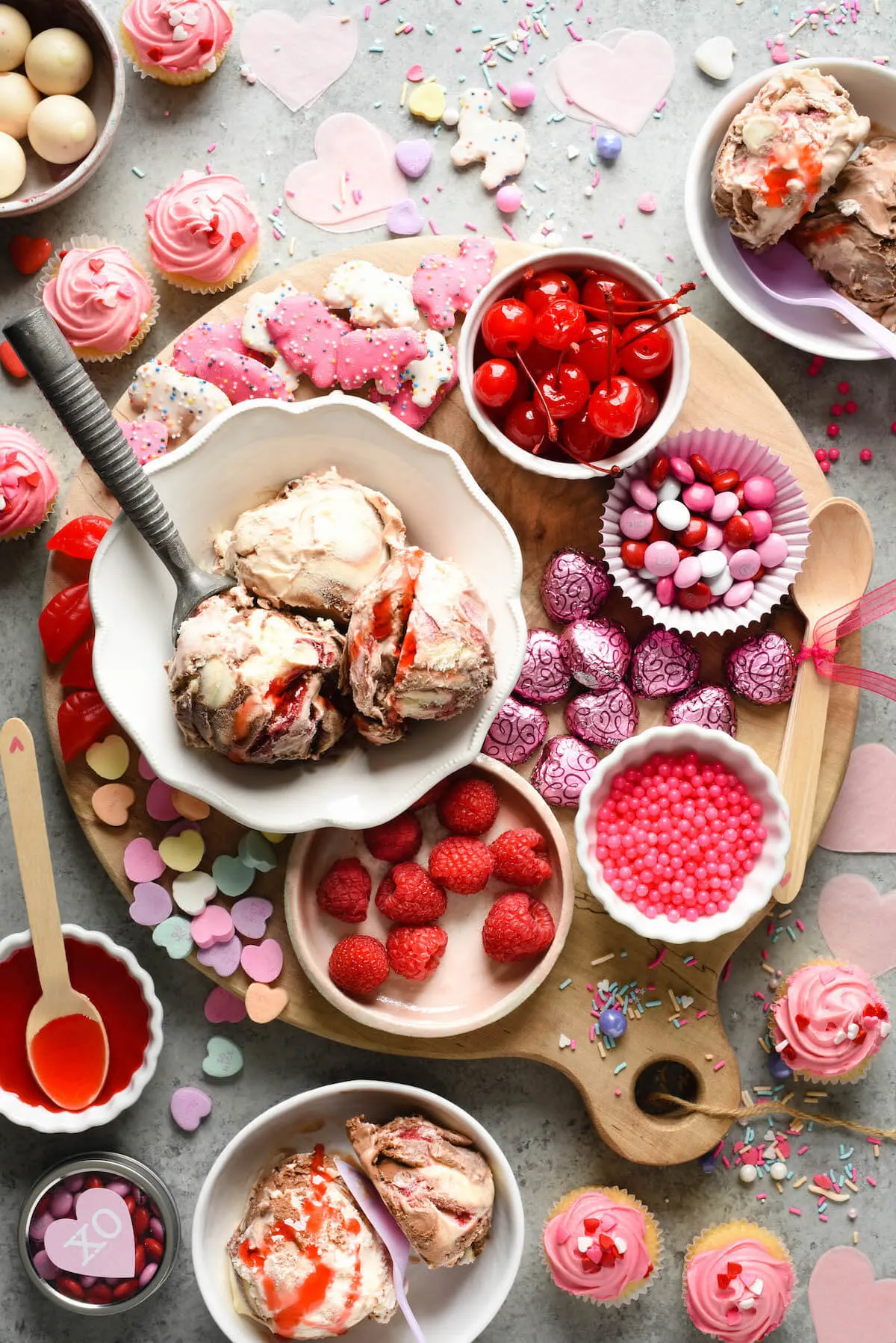 valentines day dessert platter